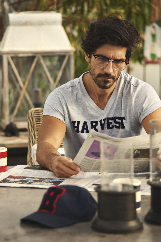 American V Men's V Neck Tee - James Harvest New Zealand